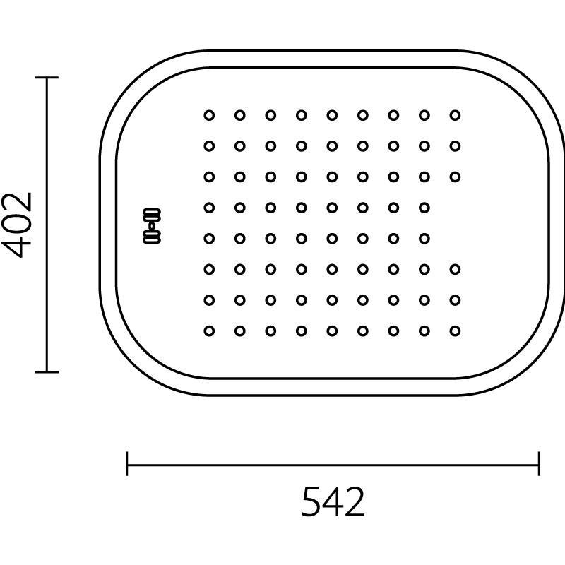 Banka Boston Évier peu profond en acier inoxydable avec égouttoir 542 x 402 mm Montage en surface 1208970073