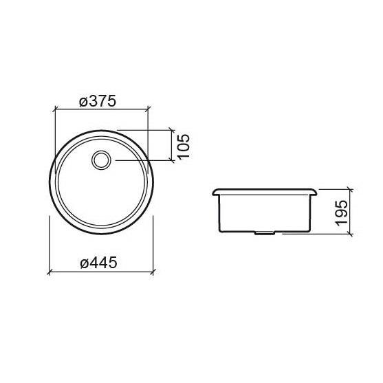 Ausmann Ceramic Brook lavabo rond en céramique blanche à poser 1208970092