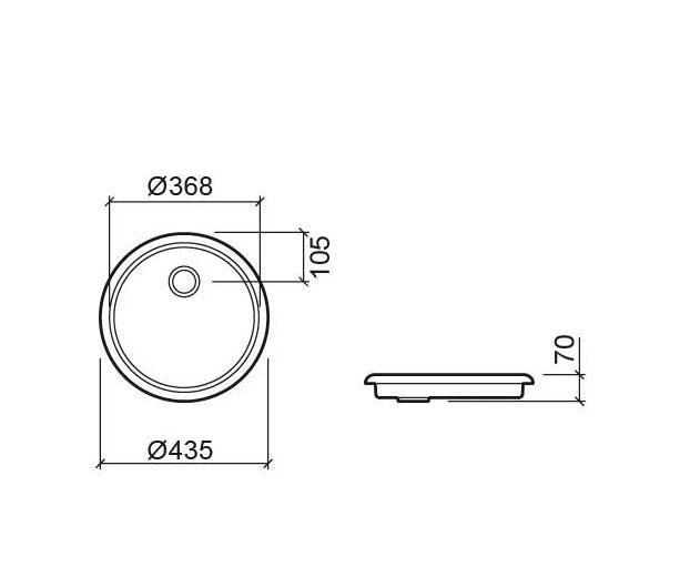 Ausmann Ceramic Glade - Vasque Ronde en Céramique Blanche Peu Profonde 1208970093