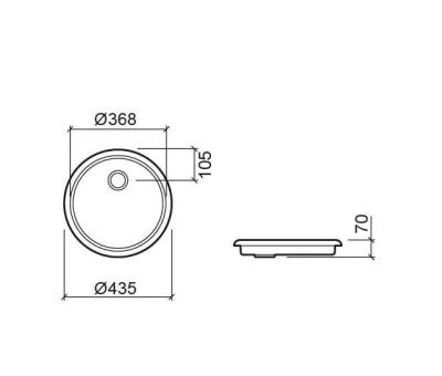 Ausmann Ceramic Glade - Vasque Ronde en Céramique Blanche Peu Profonde 1208970093