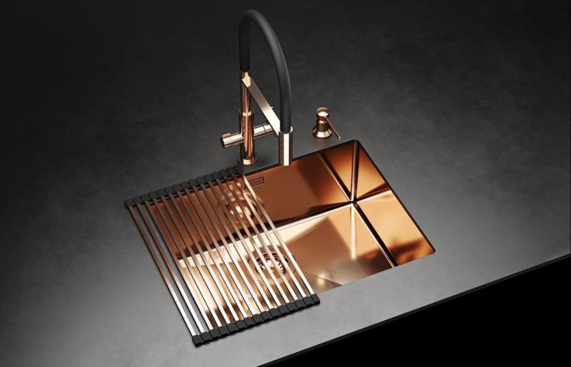 Robinet de cuisine 3 voies Ausmann Claridge avec bec flexible et eau filtrée – Gris - 1208970502