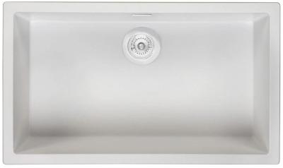Évier Blanc Grand 70x40 cm Sous-Plan, Sur-Plan et Affleurant avec Bouchon Blanc 1208970521