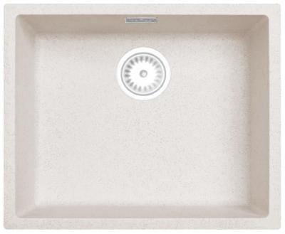 Bac à sable blanc crème 50x40 cm pour montage sous plan, sur plan et à fleur avec bouchon blanc 1208970546