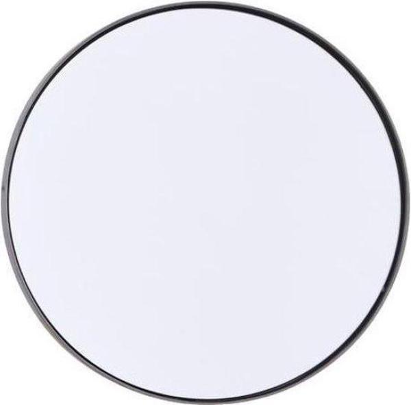 Outlet rond 40cm Spiegel Reflectie Mat ijzer/Zwart - House Doctor voor woonkamer Fk0201