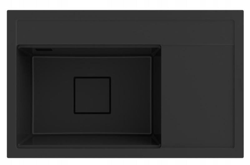 Graniteland Seta Évier en Granit Noir à poser 80x50 cm 1208970624