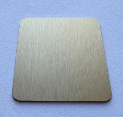 Échantillon de couleur Pure.Sink PVD en inox brossé or 1208970650