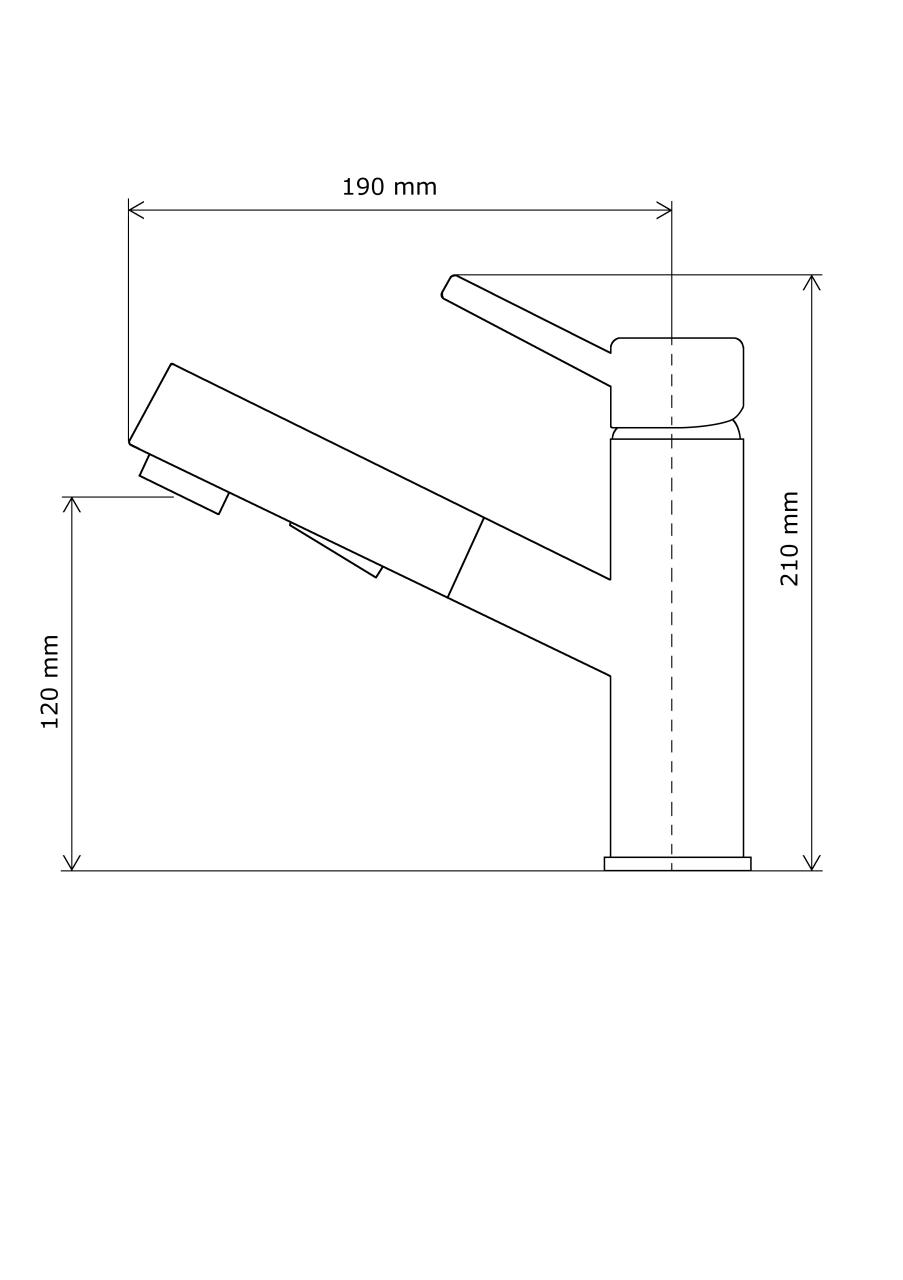 Robinet de cuisine Graniteland Ceres noir avec bec rétractable et douchette à double fonction 1208970707