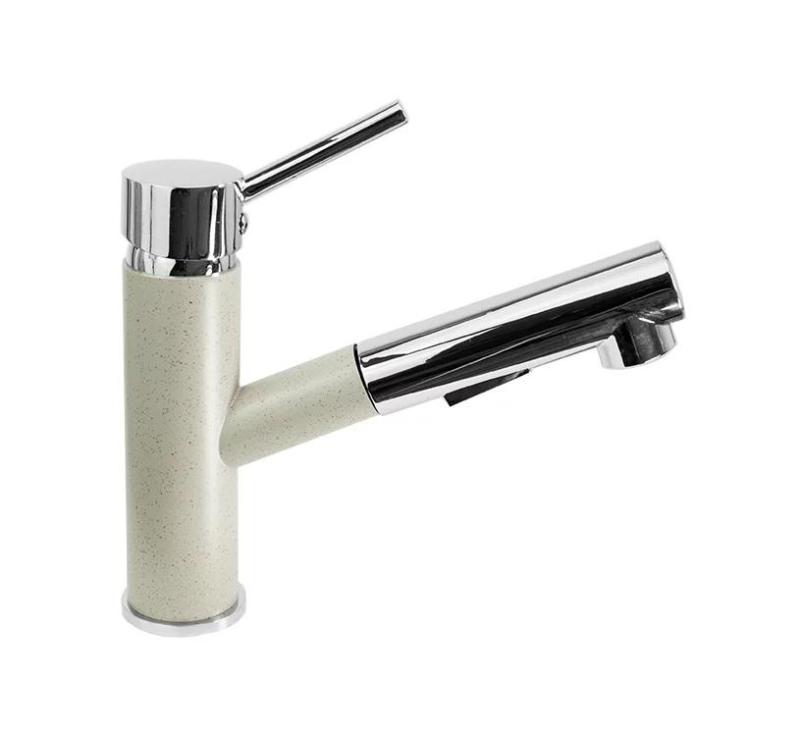 Graniteland Ceres Robinet de cuisine Beige sable avec Bec Extractible et Douchette à Deux Fonctions 1208970708