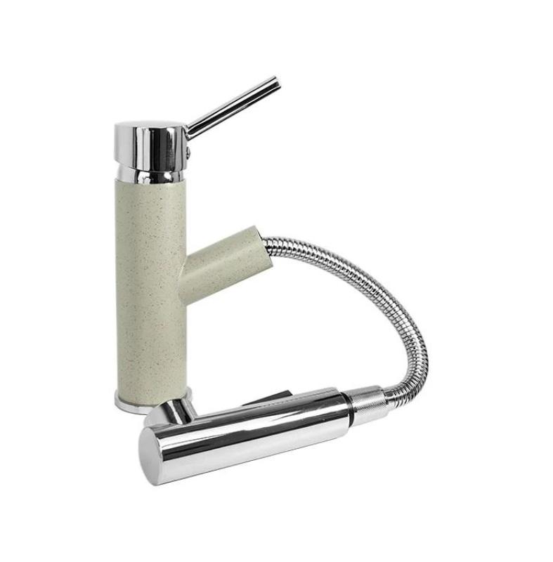 Graniteland Ceres Robinet de cuisine Beige sable avec Bec Extractible et Douchette à Deux Fonctions 1208970708