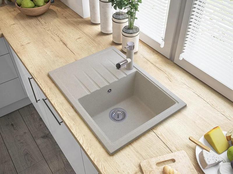 Graniteland Ceres Robinet de cuisine Beige sable avec Bec Extractible et Douchette à Deux Fonctions 1208970708