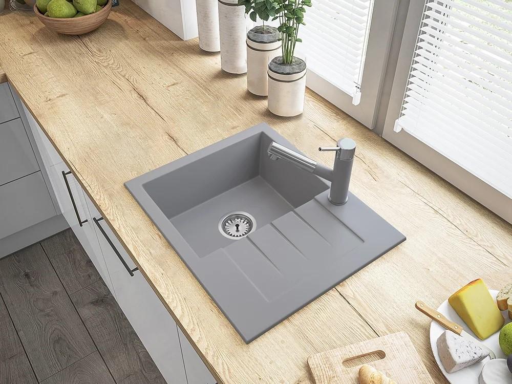 Robinet de cuisine Graniteland Ceres Gris avec bec extractible et douchette double fonction 1208970710