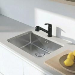 Robinet de cuisine Graniteland Rhea noir avec bec extractible et douchette à double fonction 1208970711