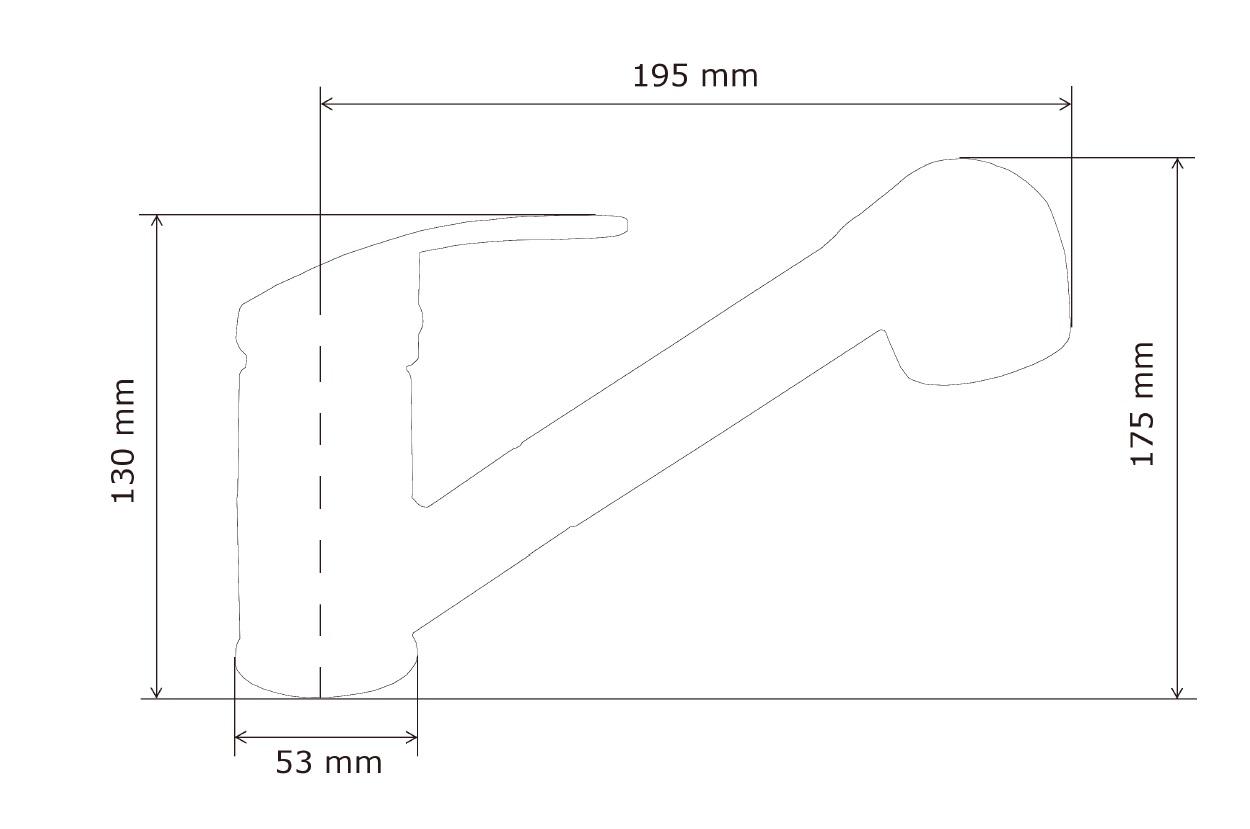 Robinet de cuisine Graniteland Rhea Chrome avec bec rétractable et douchette à double fonction 1208970712