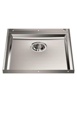 Plaque de fond en inox Foster Phantom Base pour évier encastré 40x40cm dans un plan de travail en céramique, pierre naturelle et surface solide, épaisseur 20mm 1208970718.