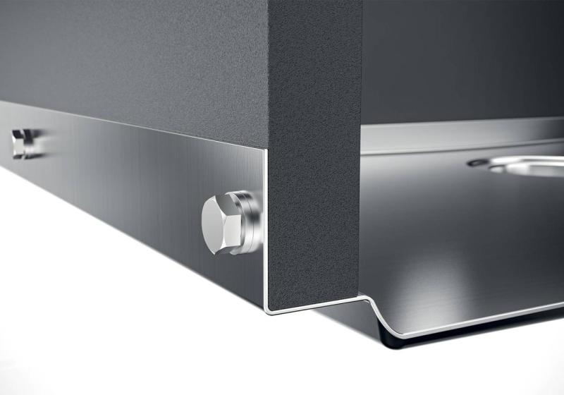 Plaque de fond en inox Foster Phantom Base Évier de plan de travail 50x40cm pour encastrement dans céramique, pierre naturelle et surface solide épaisseur 12mm 1208970720.