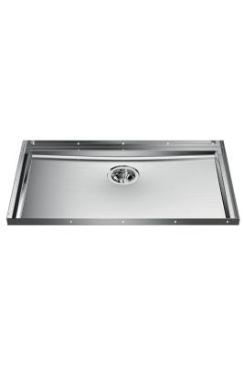 Plaque de base en inox Foster Phantom pour évier de plan de travail encastré 71x40cm en céramique, pierre naturelle et surface solide épaisseur 12mm 1208970721.