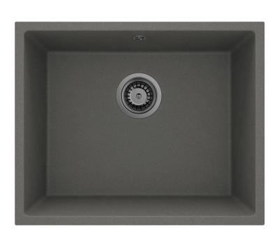 GraniteMy Universel Granite Gris, foncé Évier 50x40 cm Montage en surface, Sous-montage et Montage à fleur avec Bouchon en métal de pistolet 1208970754