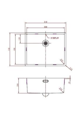 Pure.Sink Prestige Ensemble combiné Évier doré 50x40 cm avec Robinet de cuisine doré 1208970764