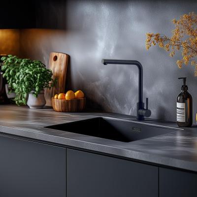 Ensemble combiné évier noir 50x40cm avec robinet de cuisine noir 1208970765