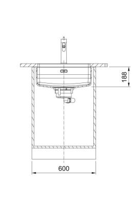 Franke Maris Quiet MQX 110.50 RVS Évier 50x40 cm Sous-meuble 122.0694.477