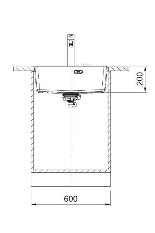 Franke Maris MRG 610-50 TL Fragranite Mat Noir Évier de surface avec trou pour robinet 114.0668.630