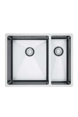 Franke Bolero Plus New R10 B2X 260-34-16 BL 1,5 Évier en inox une fois et demie Encastrable, sous plan et sur plan56x45 cm 127.0733.339
