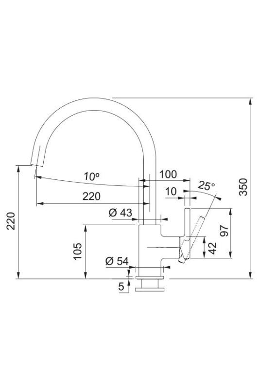 Franke Lina XL Robinet de Cuisine Beige avec Bec Pivotant 115.0626.025