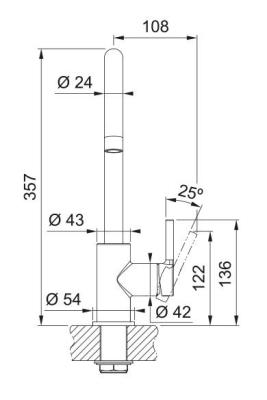 Franke Lina XL Robinet de Cuisine Chromé avec Bec Pivotant 115.0693.228