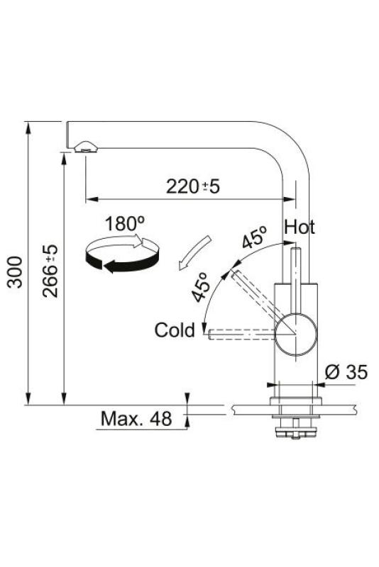 Franke Smart Glenda Robinet de Cuisine Pivotant Inox 115.0706.985