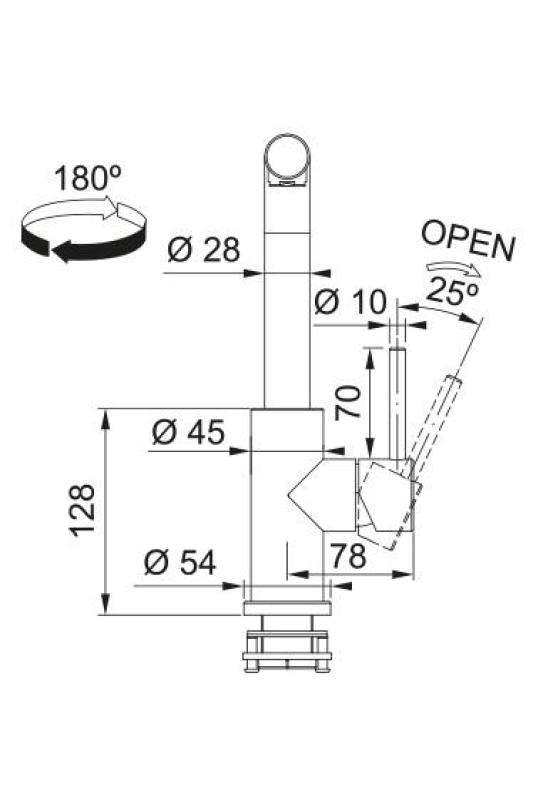 Franke Smart Glenda Robinet de Cuisine Pivotant Inox 115.0706.985
