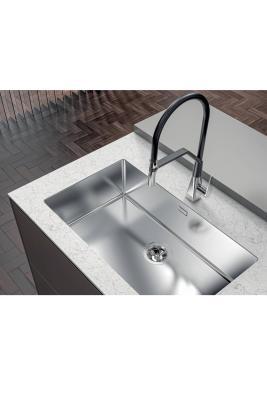Évier Foster Phantom Slimline en inox 40x40cm Sous-structure pour plans de travail en céramique 1208971123