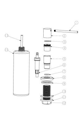 Distributeur de savon encastrable Ausmann Lirio Chrome rechargeable par le haut 1208971203