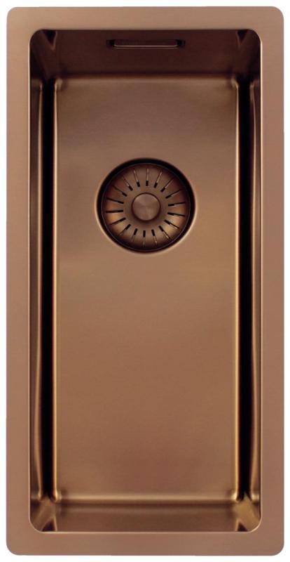 Pure.Sink Exclusivo petit évier en cuivre 18x40 cm rayon 10mm sous-montage, encastré et surmontage PEX1840-62
