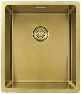 Pure.Sink Exclusivo Évier d'or 34x40 cm rayon de 10mm sous-évier, montage à fleur et montage en surface PEX3440-60