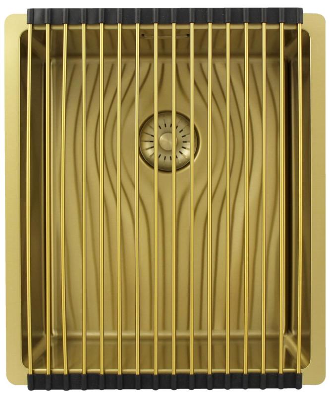 Pure.Sink Exclusivo Évier d'or 34x40 cm rayon de 10mm sous-évier, montage à fleur et montage en surface PEX3440-60