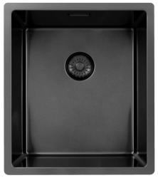 Pure.Sink Exclusivo Gun métal évier 34x40 cm 10mm rayon sous-montage, montage à fleur et montage en surface PEX3440-61
