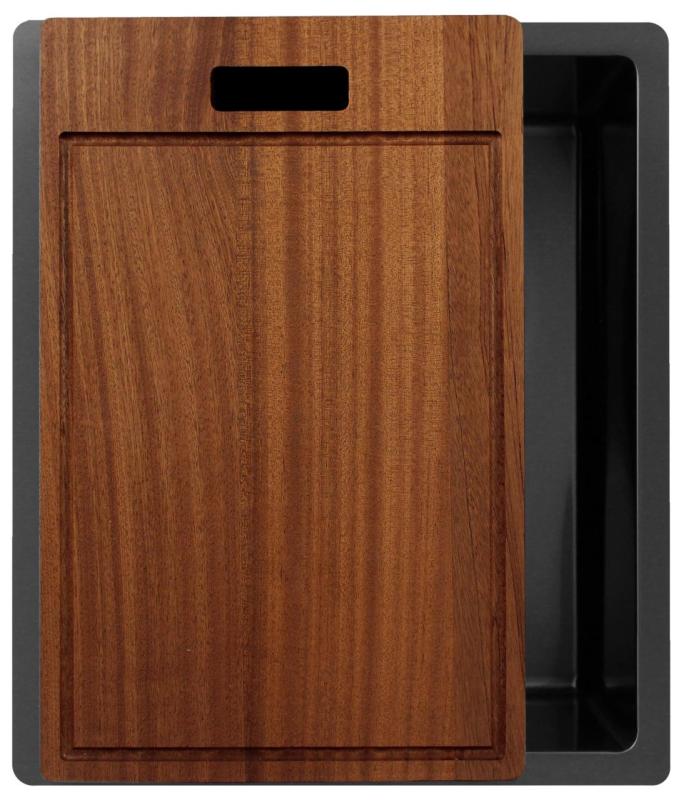 Pure.Sink Exclusivo Gun métal évier 34x40 cm 10mm rayon sous-montage, montage à fleur et montage en surface PEX3440-61