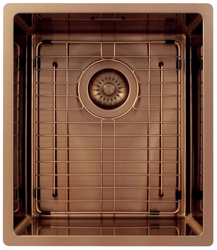 Pure.Sink Exclusivo Évier en cuivre 34x40 cm rayon 10mm sous-montage, montage à fleur et montage en surface PEX3440-62