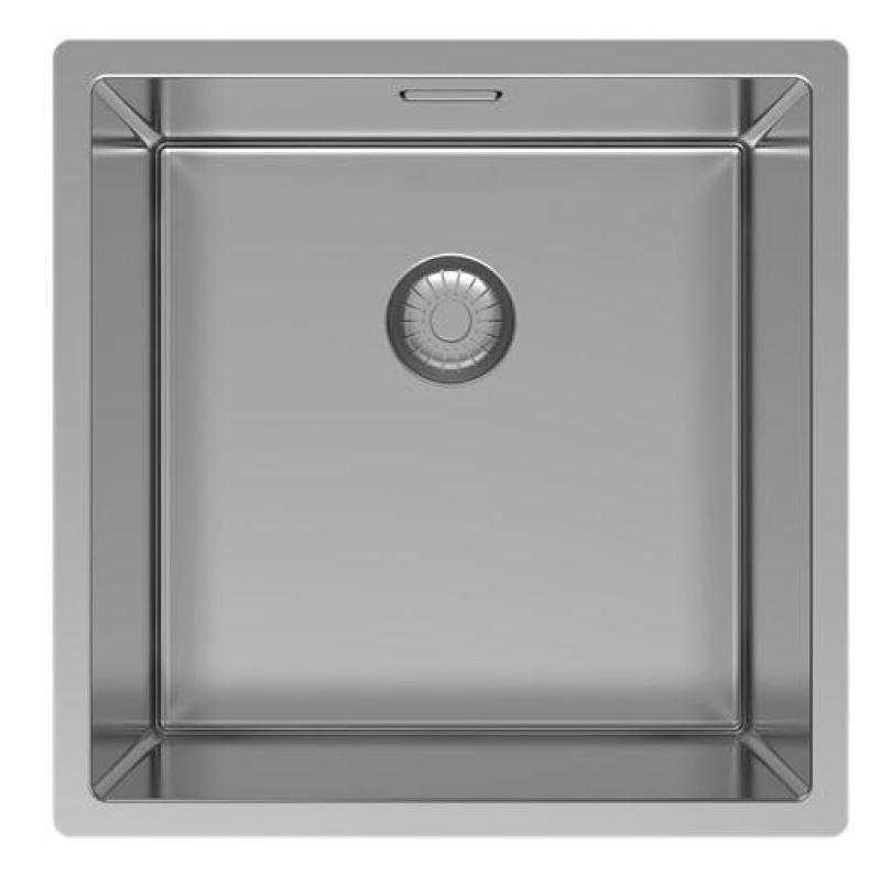 Pure.Sink Exclusivo Évier en inox 40x40 cm avec rayon de 10mm pour montage encastré, affleurant et surélevé PEX4040-02