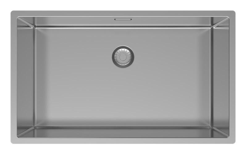 Pure.Sink Exclusivo grand évier en inox 70x40 cm rayon de 10mm sous plan, encastré et en saillie PEX7040-02