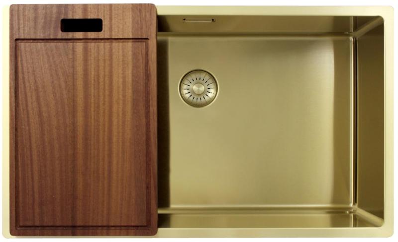 Pure.Sink Exclusivo large Gold sink 70x40 cm 10mm radius undermount, flush mount and top mount PEX7040-60