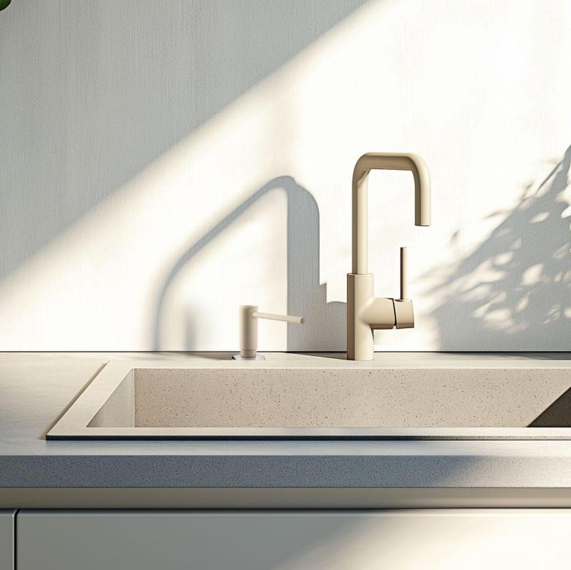 Franke Active distributeur de savon encastré pour cuisine en granit Crème de café 112.0633.091