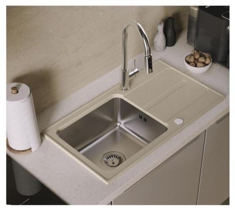 Robinet de cuisine Quadri Viora Chromé 3 voies avec une connexion supplémentaire pour l'eau filtrée 1208971405