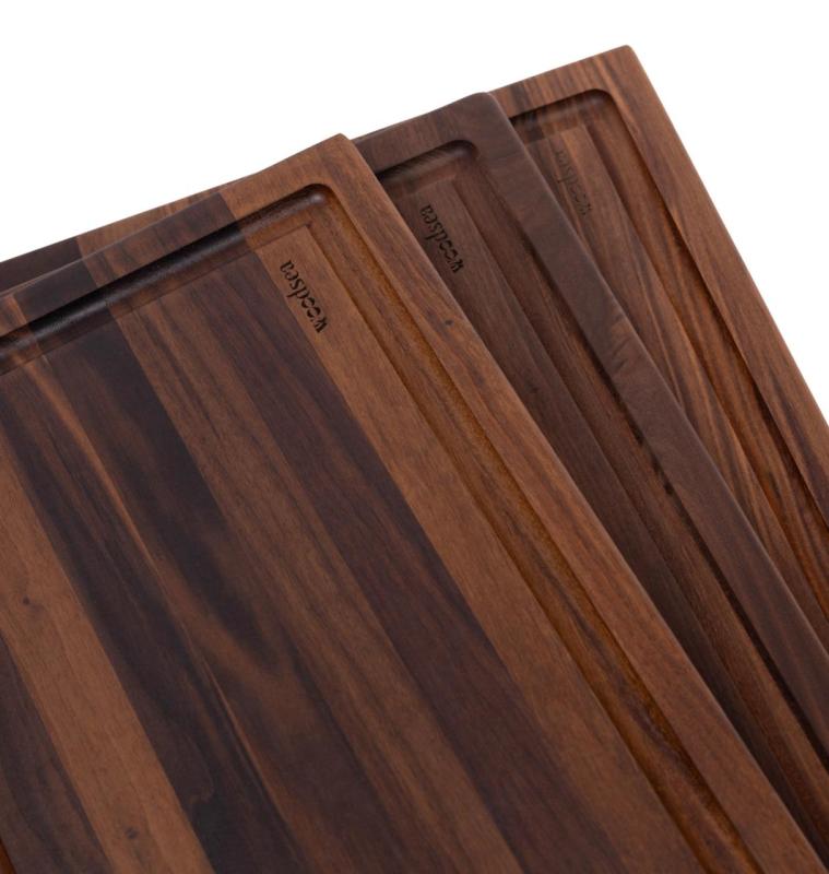 Planche à découper en bois de noyer Woodsea Butcher Groove L avec rainure à jus 60x45 cm 1208971536