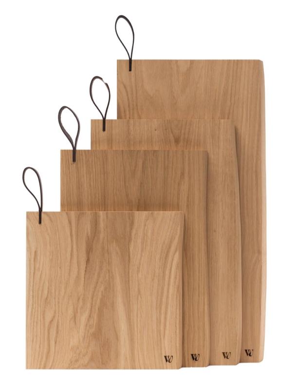 Woodsea Chop-Chop Oak M - Planche à découper en chêne 35x24cm avec poignée en cuir 1208971540