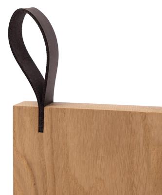 Woodsea Chop-Chop Oak L - Planche à découper en chêne 40x24cm avec poignée en cuir 1208971541