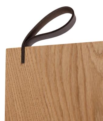 Plateau de Service Woodsea L - Plateau de Service en Chêne 70x17 cm avec poignée en cuir 1208971616