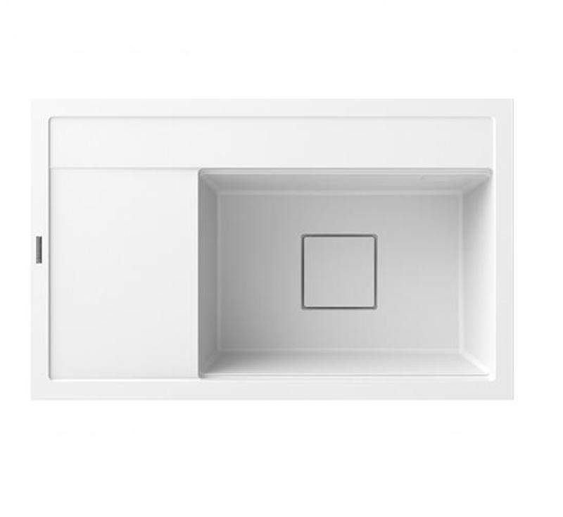 Graniteland Seta Évier en Granit Blanc à Poser 80x50 cm 1208971618