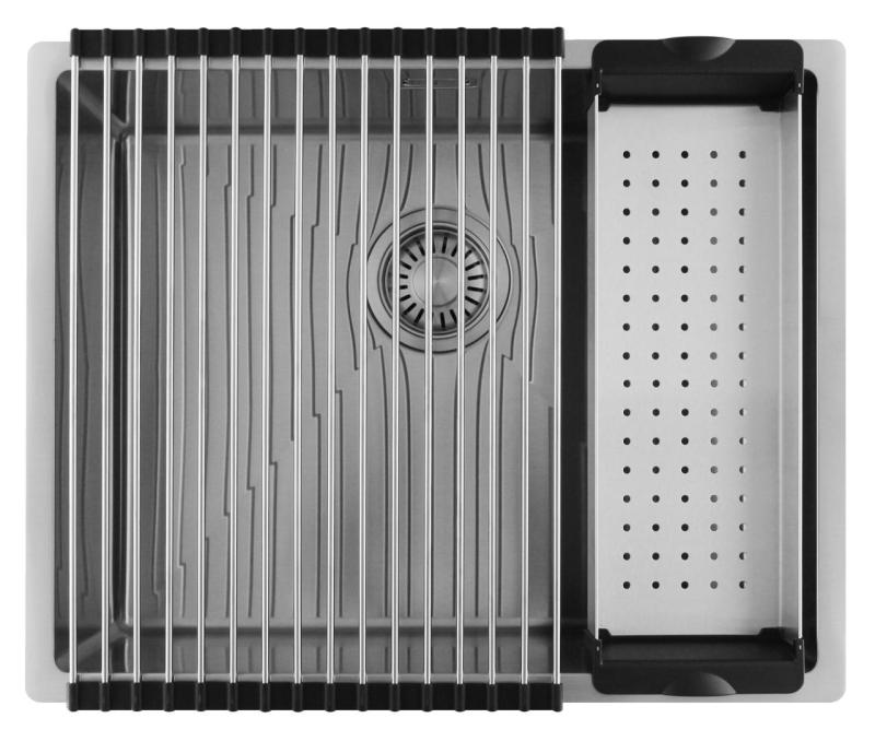 Pure.Sink Luxion Évier en acier inoxydable 50 x 40 cm, encastrable, à encastrer à fleur ou en saillie  PLX5040-02