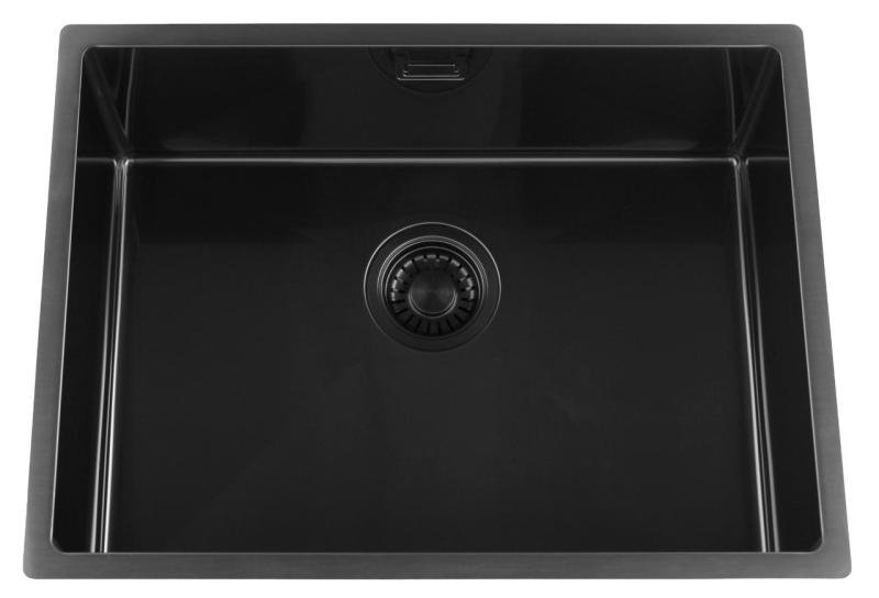 Pure.Sink Luxion Évier noir PVD 55 x 40 cm, encastrable sous plan, à fleur ou en applique PLX5540-63